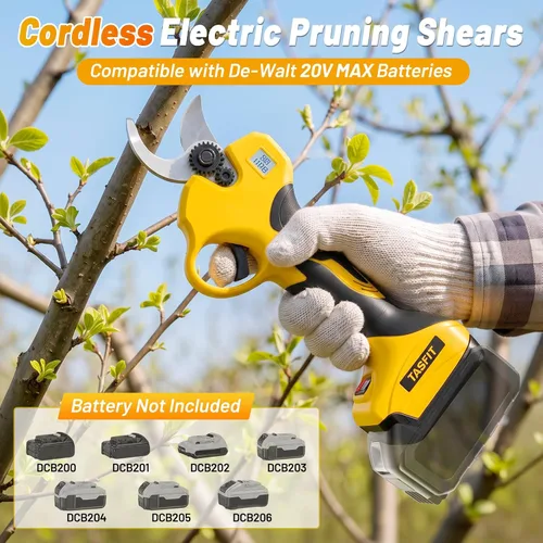 Vista 2 de Tijeras de podar eléctricas para batería DeWalt 20V con capacidad de corte