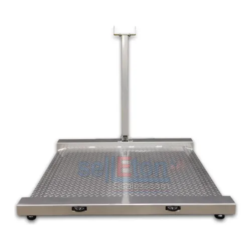Vista 5 de SellEton SL-Silla de ruedas-1k Plataforma de báscula de aluminio resistente para silla de ruedas, 1000 libras x 0.2 libras, báscula de silla