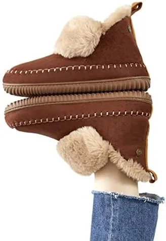 Vista 2 de Dearfoams Alpine Moritz - Pantuflas para mujer con soporte de arco para exteriores