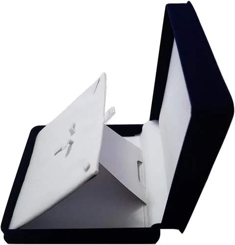 Vista 7 de Caja de regalo para joyería, collar, pendiente y pulsera, XL, azul marino