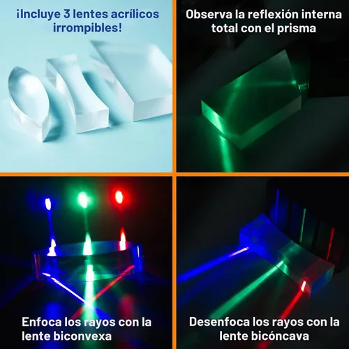 Vista 5 de Tech Light Lab Kit de mezcla de colores LED Grados 2-8 RGB Kids Optics Experiments