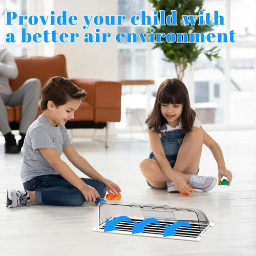 Vista 5 de Deflector de ventilación ajustable – 10 a 14 pulgadas – Cubiertas magnéticas de ventilación de piso para CA, pared, registro de techo con fuerte