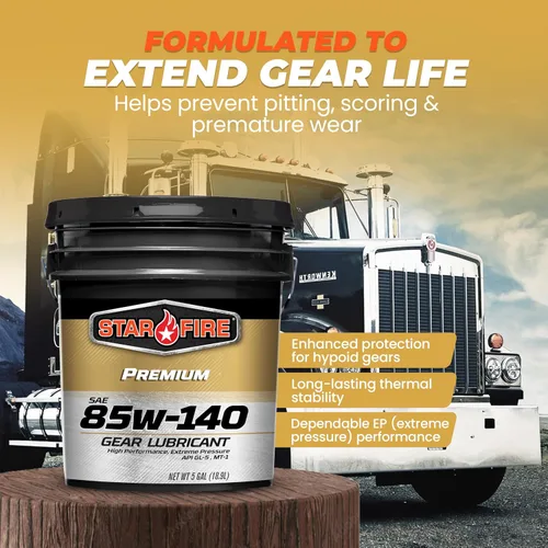 Vista 2 de Lubricantes Starfire Premium SAE 85W140 GL-5 - Aceite diferencial, 5 galones
