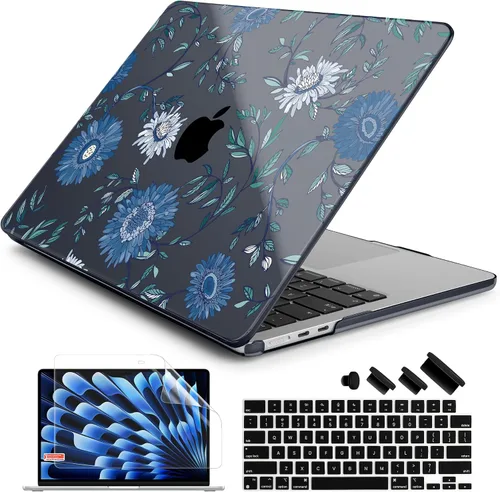 Vista 9 de Batianda Estuche Premium para Nuevo MacBook Air de 15 Pulgadas 2025 M4 2024 2023 con Chip M3 M2 Modelo A3241/A3114/A2941, Estuche Protector de Olas
