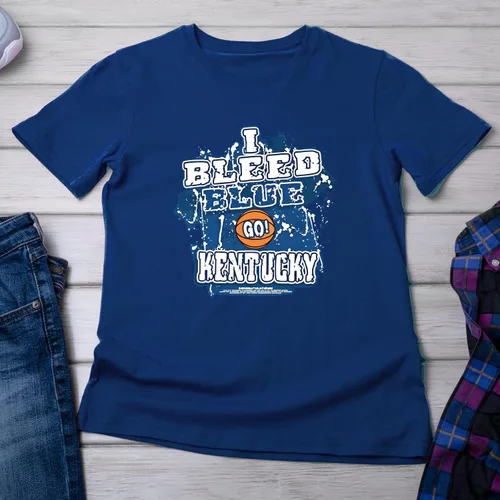 Vista 3 de Univ. De Kentucky I Bleed Blue - GO Kentucky! Camiseta, talla XL.