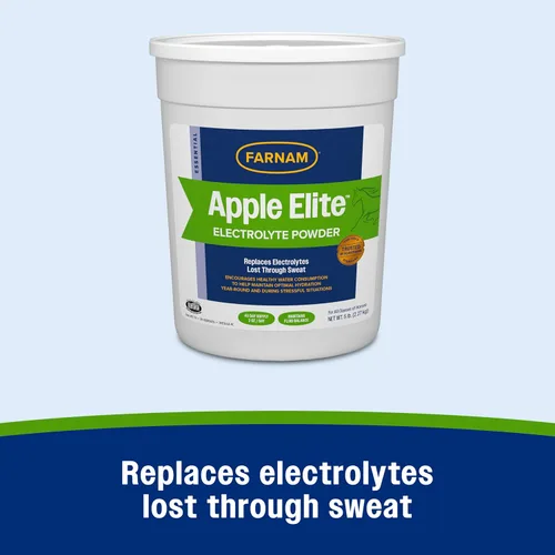 Vista 3 de Farnam Suplemento de electrolitos en polvo Apple Elite para caballos, reemplaza minerales vitales, fomenta la hidratación, sin azúcar añadida, 5