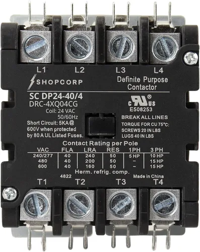 Vista 17 de Contactor magnético de propósito definido para carga de motor, HVAC, refrigeración y bomba de calor
