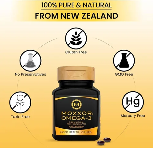 Vista 6 de Aceite de mejillón con labios verdes de Nueva Zelanda Omega 3, tapa suave para apoyo articular y movilidad, apoyo cardíaco e inmunológico, sin