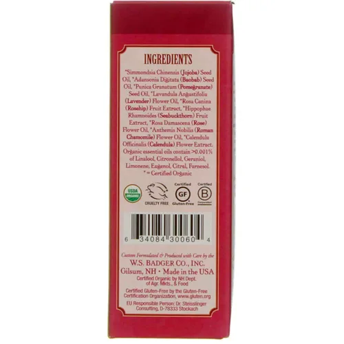 Vista 3 de Badger Aceite facial, rosa de damasco para piel seca/delicada 1 fl oz (1.0 fl oz) - Paquete de 2
