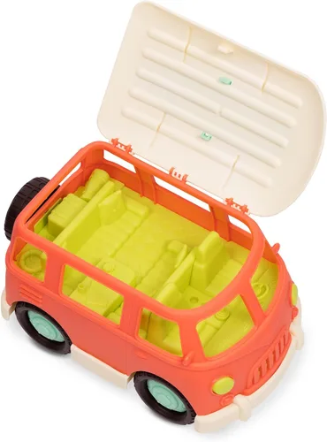 Vista 2 de B. toys Camper de juguete - Furgoneta retro - Camper con partes móviles - Coches de juguete para niños pequeños, niños - 12+ meses - Happy Cruisers