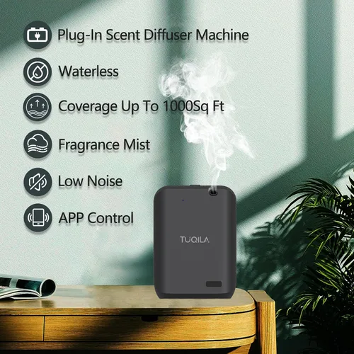 Vista 4 de Difusor de hotel con tecnología de aire frío sin agua, 1000 pies cuadrados, control por aplicación, difusor inteligente de aroma para máquina