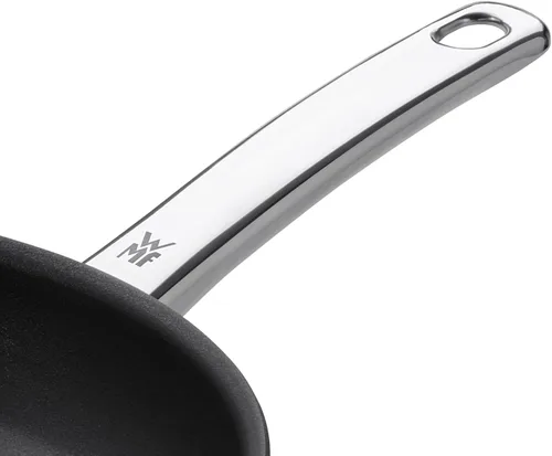 Vista 3 de WMF Devil - Juego de 2 sartenes de inducción de 11.0 in + 7.9 in, mango de plástico recubierto de acero inoxidable