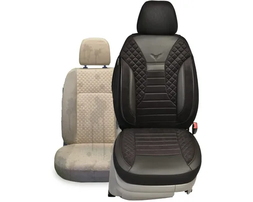 Vista 2 de Fundas de asiento para asientos de automóvil compatibles con Volvo XC40 de 2017, protector de asiento para conductor y pasajero, PS803