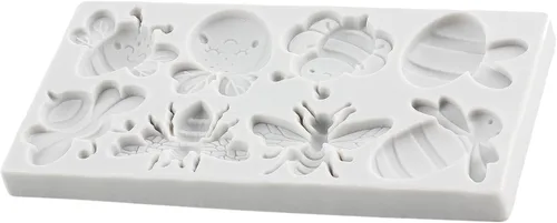 Vista 6 de Molde de silicona de abejorros para fondant de abeja, molde de chocolate para decoración de pasteles de azúcar, decoración de cupcakes, pasta