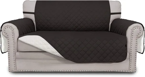 Vista 130 de Easy-Going - Funda reversible para sofá, resistente al agua, con varillas de espuma y correas elásticas, protector de muebles para mascotas y perros