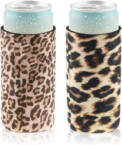 Vista 6 de Enfriador de latas delgado de neopreno de tela de terciopelo suave, fundas delgadas para latas de bebidas de 12 onzas para niñas, bodas, despedidas