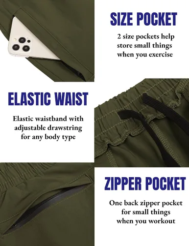 Vista 6 de COOFANDY Pantalones cortos de entrenamiento de gimnasio para hombre de 7 pulgadas, paquete de 2 pantalones cortos deportivos de secado rápido