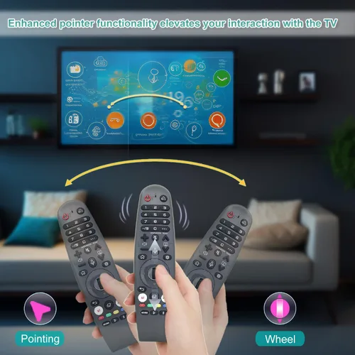 Vista 2 de Mando a distancia Magic Voice de repuesto para LG Smart TV, con función de puntero, compatible con televisores LG QNED, OLED, UHD 4K y 8K webOS