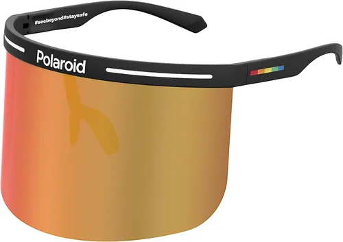 Vista 2 de Polaroid Sunglasses PLD 7038S - Lentes de sol polarizados de forma especial, color negro, rojo dorado, 3.898in, 0.039in, negro rojo dorado, 99mm, 1mm