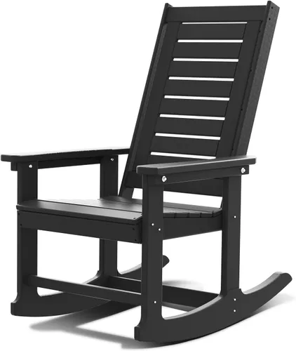 Vista 31 de GREENVINES Oversized Outdoor Rocking Chair, HDPE Rocker, Aqua