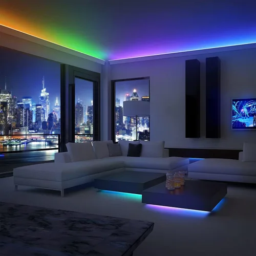 Vista 2 de Dream Color RGB - Cuerda de luz LED de neón SMD que cambia de color, 24 voltios, 33 pies