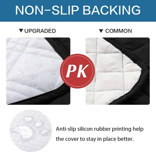 Vista 6 de H.VERSAILTEX - Funda protectora para sillón reclinable 100% impermeable, acolchada, con correa elástica y parte posterior con huellitas de silicón