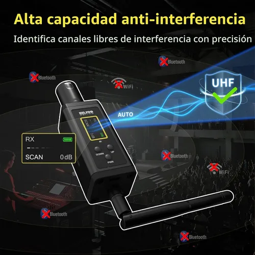 Vista 7 de Sistema de micrófono inalámbrico de saxofón para clarinete, instrumento de latón
