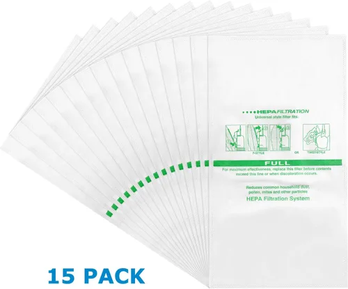 Vista 5 de Paquete de 15 + 5 bolsas de filtro HEPA 204814 más cinturones, para bolsas de vacío Kirby 204811 204808 205811, bolsas universales de tela blanca