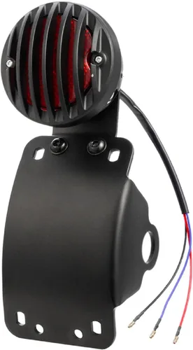 Vista 9 de Amazicha Luz de freno trasera LED para motocicleta de 3/4 pulgadas con soporte, IP67 impermeable para placa de matrícula de montaje lateral