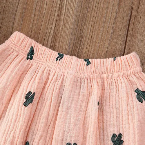 Vista 4 de Pantalones cortos de algodón y lino para recién nacido, unisex, para bebé, con estampado de harén