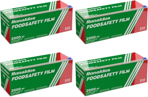 Vista 9 de Ronaldos - Película de seguridad alimentaria, envoltura de plástico de 12 pulgadas x 2000 pies, grado comercial, utilizada para la industria