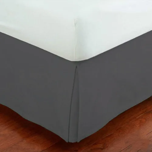 Vista 14 de Mk Collection Falda de Cama Plisada Sólida (Negro, Full)