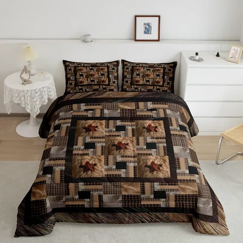 Vista 30 de Feelyou Juego de edredón de animales de la selva para todas las estaciones, juego de ropa de cama con 1 funda de almohada de microfibra de elefante