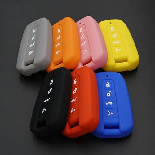 Vista 2 de Funda de llave de coche para SsangYong TIVOLAN ACTYON Kyron Korando Rodius, funda de silicona para llave de coche de 4 botones