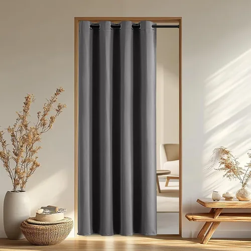 Vista 43 de IGEMAEVE Cortinas opacas para dormitorio con ojales, beige, 52 pulgadas