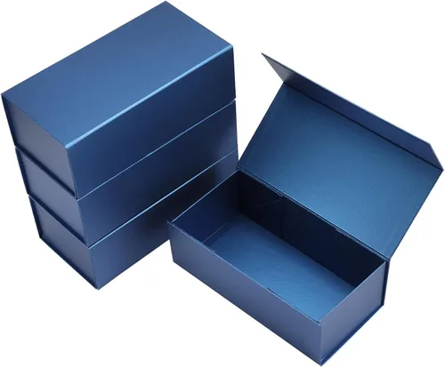 Vista 36 de Ditwis Caja de regalo de 12x9x4 pulgadas con tapa de cierre magnético, caja magnética negra y dorada para boda, propuesta de padrinos y damas