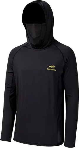 Vista 17 de Bassdash UPF 50+ Camisa de pesca de manga larga para hombre con máscara y pasamontañas UV para el cuello Verde Aqua