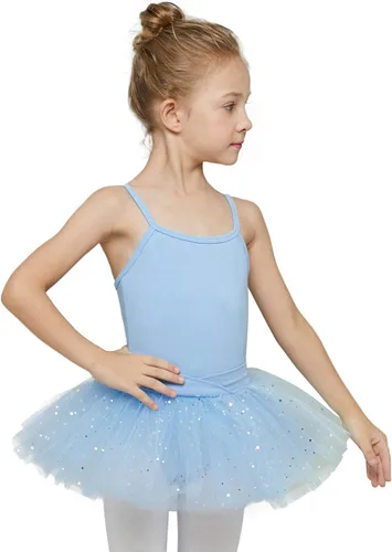 Vista 11 de MdnMd Trajes de bailarina para niñas pequeñas, tutú de ballet con leotardo y falda de bailarina Rosa ballet