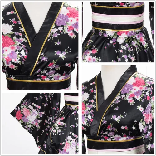 Vista 5 de Conjunto de calcetines con diseño de palo de pelo Tabi para mujer, estilo kimono de baile japonés de anime