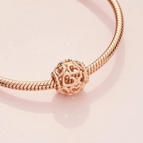 Vista 4 de PANDORA Joyería Abre tu corazón Rose Charm