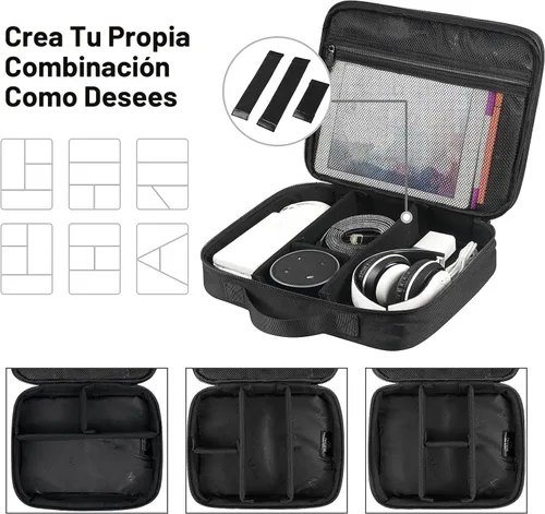 Vista 6 de MATEIN Bolsa organizadora de cables, bolsa de almacenamiento de viaje Negro (Antique Black)