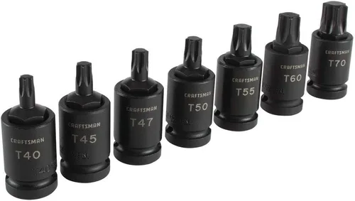 Vista 2 de CRAFTSMAN Torx Juego de dados de brocas, 1/2 pulgada, 7 piezas (CMMT50839)