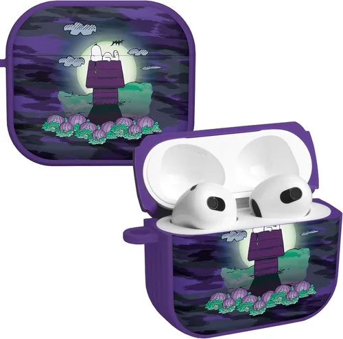 Vista 14 de Affinity Bands Peanuts Halloween HDX - Funda compatible con Apple AirPods Gen 1 y 2 (gran calabaza)