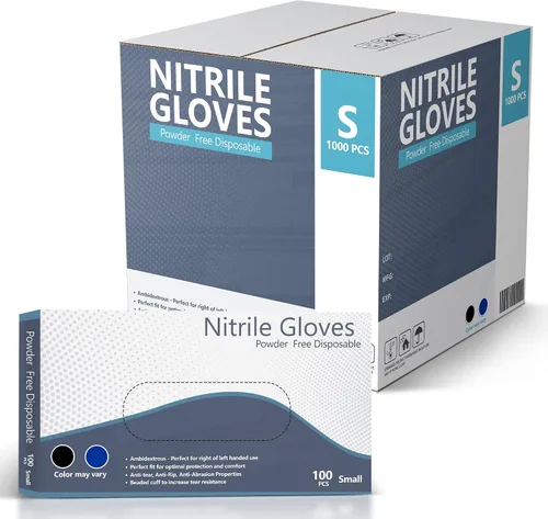 Vista 4 de Guantes de nitrilo, guantes desechables, cómodos, sin polvo, sin látex