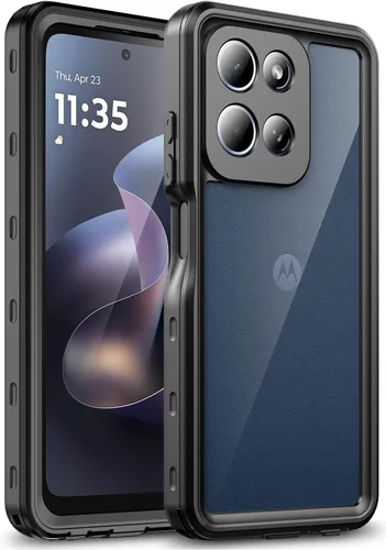 Vista 10 de Funda para Motorola Moto G 5G 2025 con protector de pantalla integrado, resistente a prueba de agua, de cuerpo completo, a prueba de polvo, a prueba