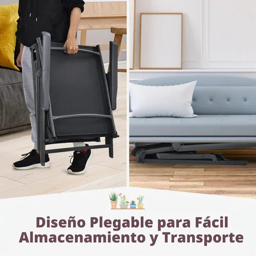 Vista 7 de Tangkula Sillón plegable para exteriores, tumbona reclinable con respaldo ajustable de 5 posiciones y reposapiés de 2 posiciones, no requiere Negro