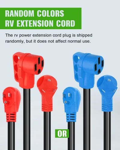 Vista 7 de SCITOO Adaptador de cable de alimentación RV Y-Split, hembra de 50 amperios a (1) 30 amperios - (1) adaptador macho RV de 15 amperios, adaptador