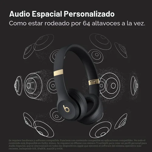 Vista 4 de Beats Solo 4 - Auriculares Bluetooth inalámbricos sobre la oreja, hasta 50 horas de duración de batería, comodidad ultraligera, sonido potente