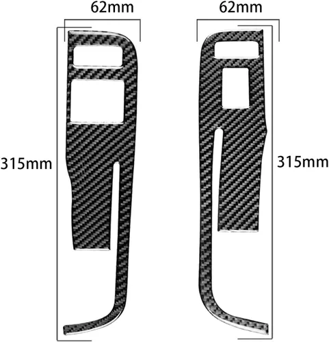 Vista 5 de Adhesivo de fibra de carbono suave de fibra de carbono para puerta interior de automóvil, botón de elevación, cubierta del interruptor, accesorios