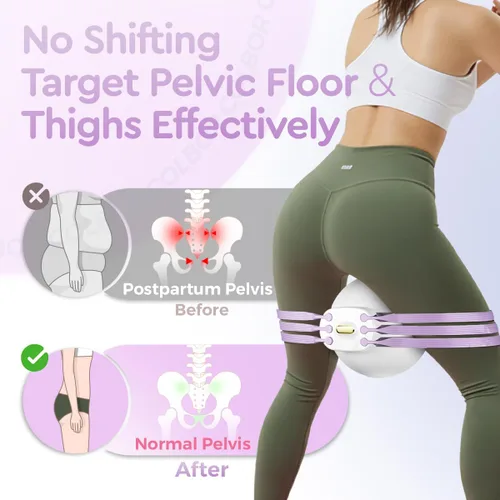 Vista 5 de Pelota de entrenamiento de muslos, 10-60 libras, ajustable, inflable, pélvico, ejercicio muscular, equipo de entrenamiento Kegel interior del muslo